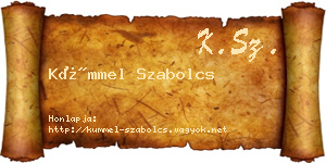 Kümmel Szabolcs névjegykártya